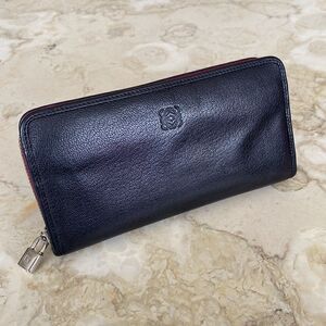 Loewe Anagram Padlock Zip Around Calfskin Long Wallet